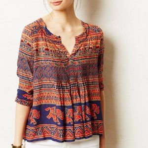 Anthro Vanessa Virginia Mahdia Blouse Elephant 4